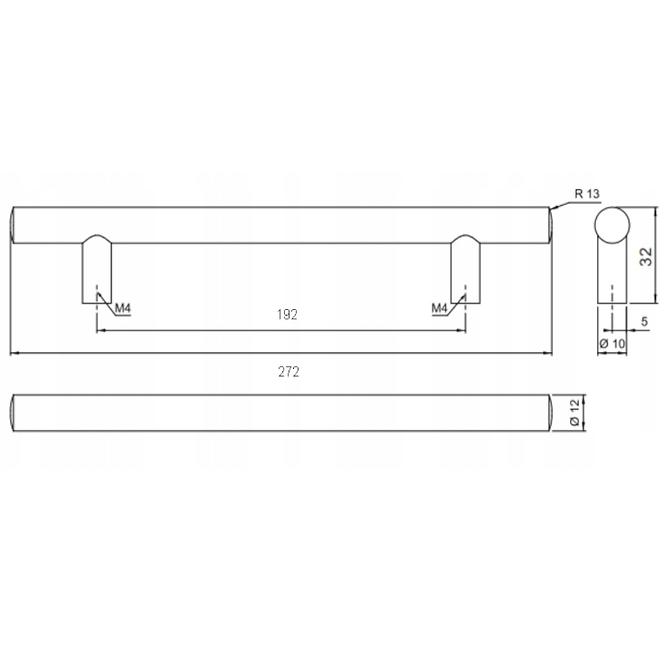 Fogantyú-A100/L-192/272MM BSN