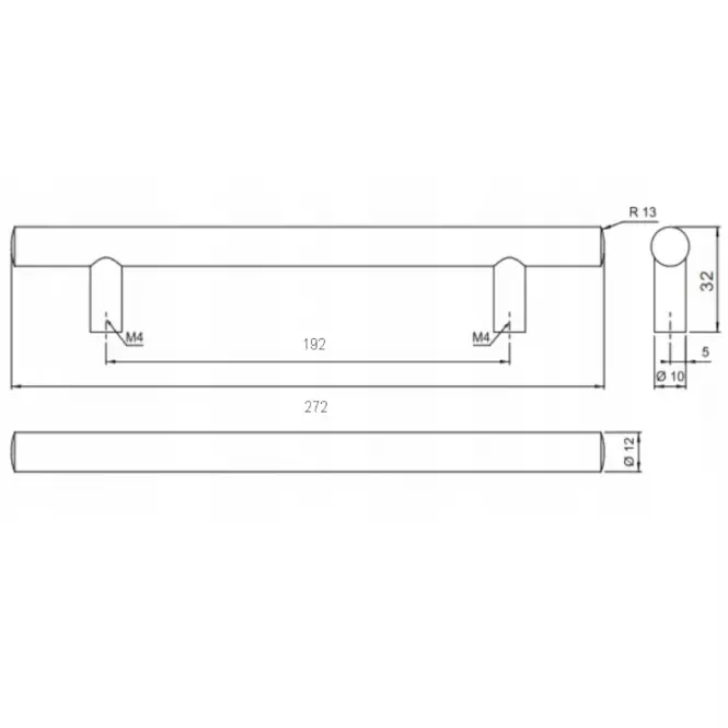 Fogantyú-A100/L-192/272MM BSN,2