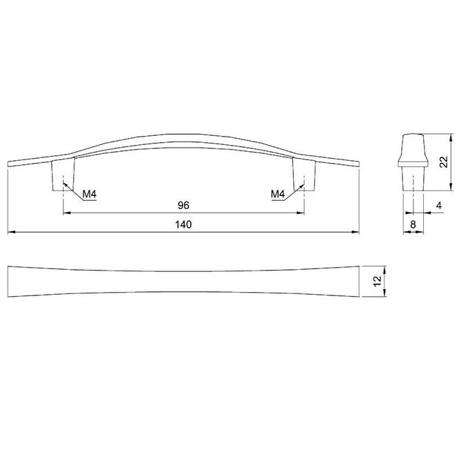 Fogantyú a002-96 króm