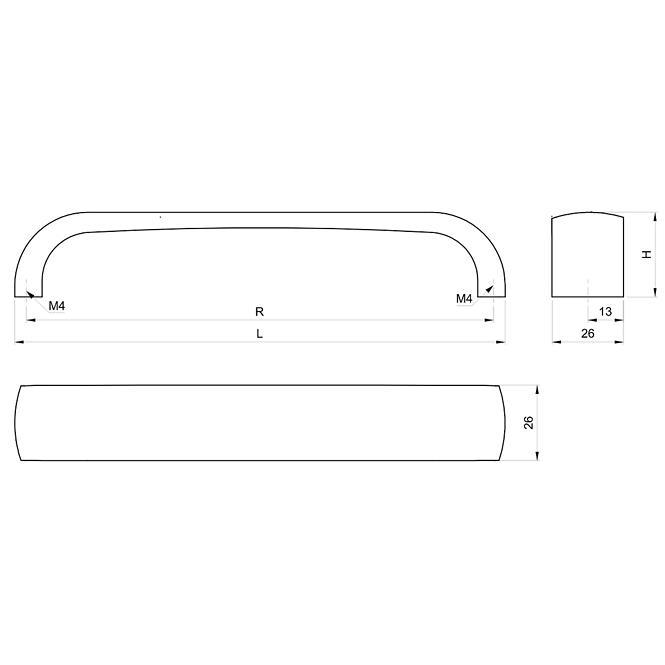 Fogantyú a010-160 króm,2
