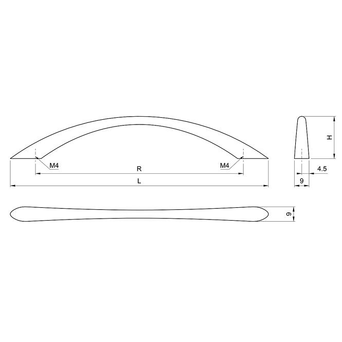 Fogantyú a020-128 króm,2