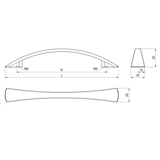 Fogantyú a024-96 króm,2