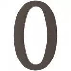 Szám 0 barna, műanyag 18cm