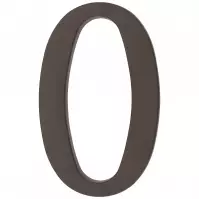 Szám 0 barna, műanyag 18cm