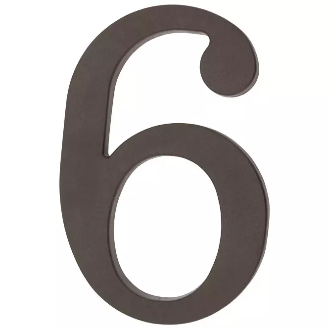 Szám 6 barna, műanyag 18cm