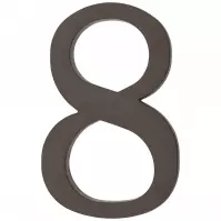 Szám 8 barna, műanyag 18cm