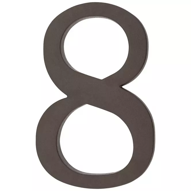 Szám 8 barna, műanyag 18cm