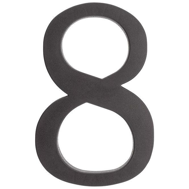 Fekete műanyag szám 8
