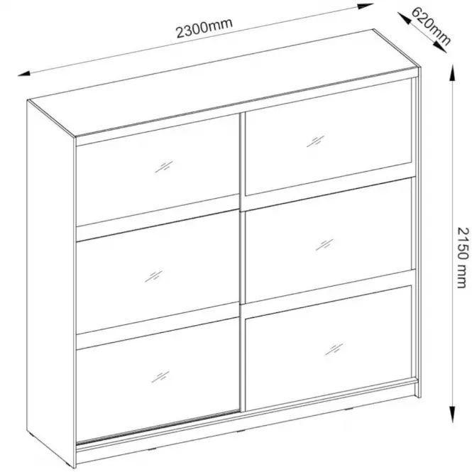 Szekrény Togo 12 230 cm tölgy,4