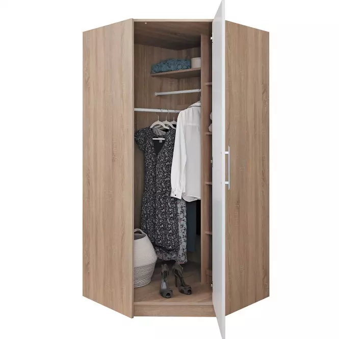 Szekrény Smart SR4 95 cm tölgy sonoma/fehér,2