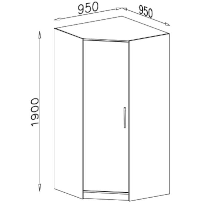 Szekrény Smart SR4 95 cm tölgy sonoma/fehér