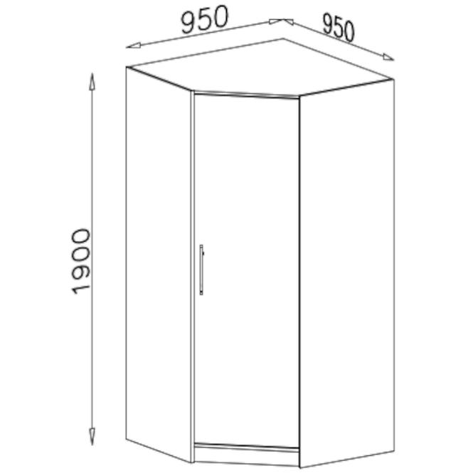 Szekrény Smart SR4 95 cm tölgy sonoma/fehér