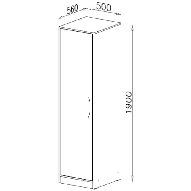 Szekrény Smart SR5 50 cm tölgy sonoma/fehér