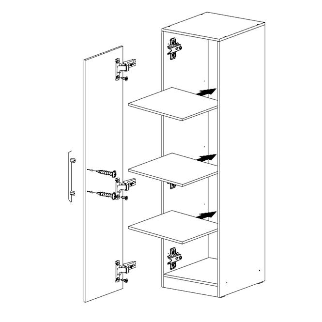 Szekrény Smart SR5 50 cm tölgy sonoma/fehér