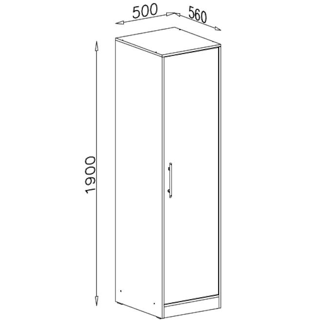 Szekrény Smart SR5 50 cm tölgy sonoma/fehér