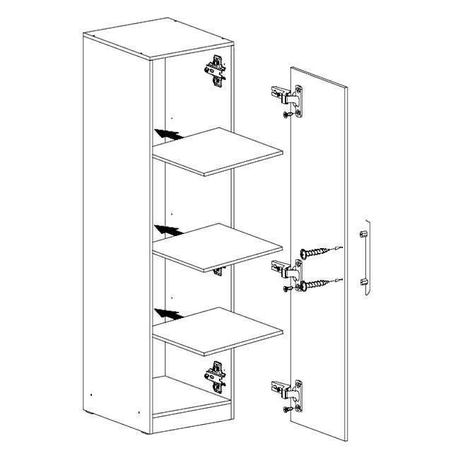 Szekrény Smart SR5 50 cm tölgy sonoma/fehér