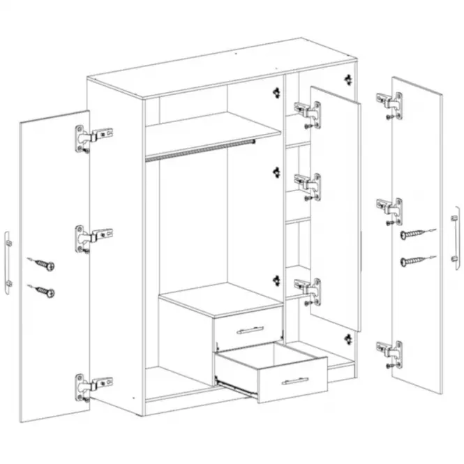 Szekrény Smart SRl1 150 cm tölgy sonoma/fehér