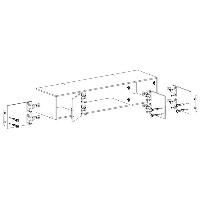 Kiegészítő elem Smart szekrényhez SRN1 200 cm tölgy sonoma/ fehér