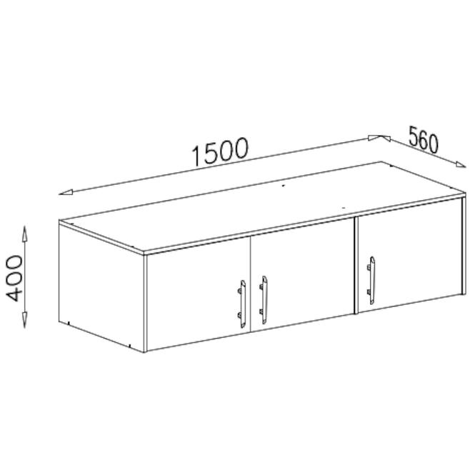 Kiegészítő elem Smart szekrényhez SRN2 150 cm tölgy sonoma/ fehér