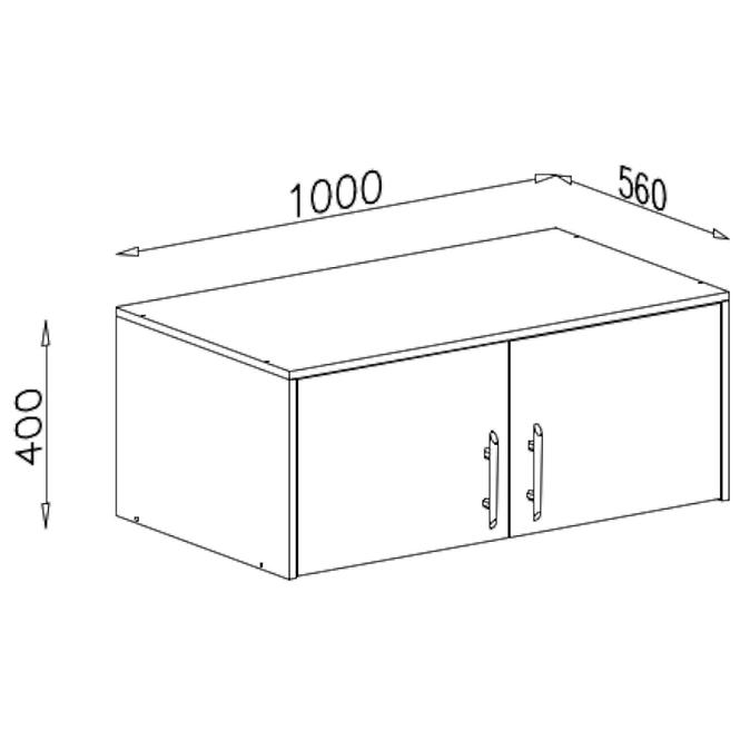 Kiegészítő elem Smart szekrényhez SRN3 100 cm tölgy sonoma/ fehér