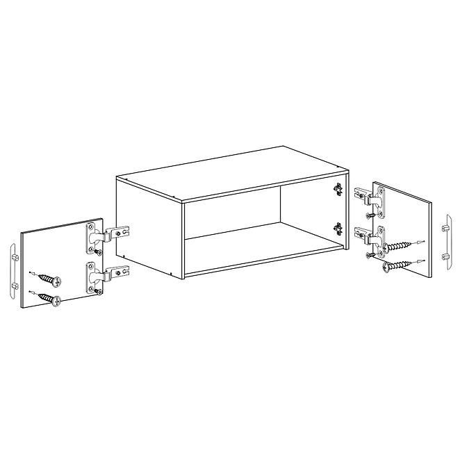 Kiegészítő elem Smart szekrényhez SRN3 100 cm tölgy sonoma/ fehér