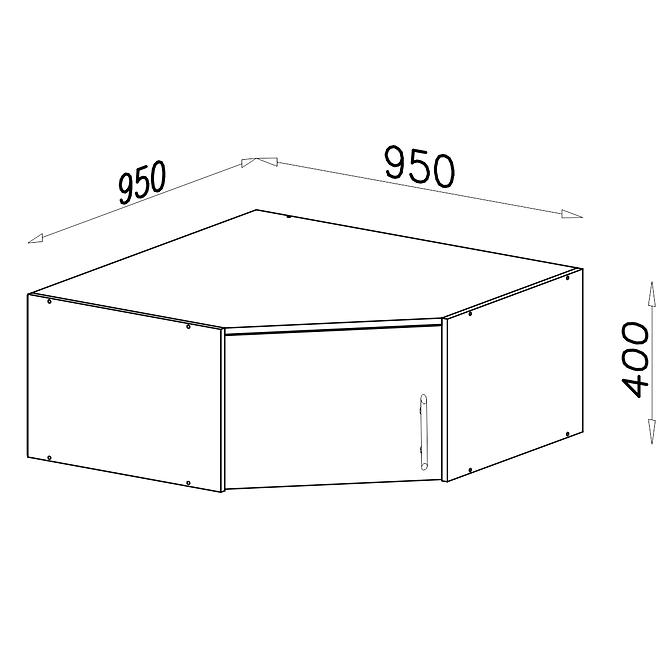 Kiegészítő elem Smart szekrényhez SRN4 95 cm tölgy sonoma/ fehér