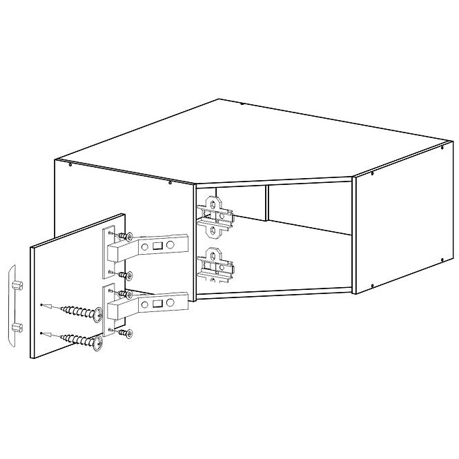 Kiegészítő elem Smart szekrényhez SRN4 95 cm tölgy sonoma/ fehér