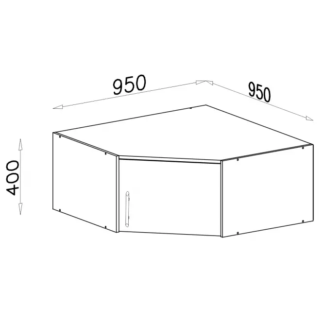 Kiegészítő elem Smart szekrényhez SRN4 95 cm tölgy sonoma/ fehér