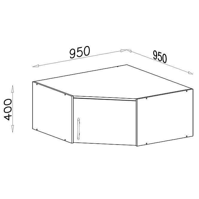 Kiegészítő elem Smart szekrényhez SRN4 95 cm tölgy sonoma/ fehér