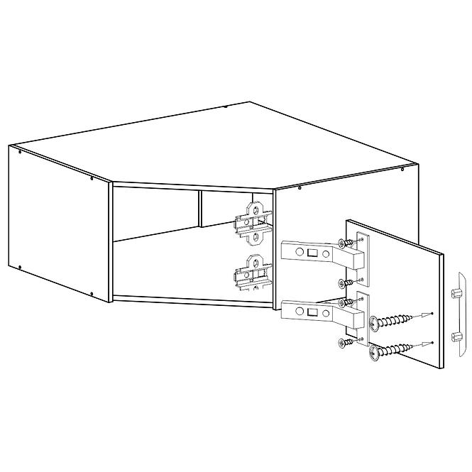 Kiegészítő elem Smart szekrényhez SRN4 95 cm tölgy sonoma/ fehér