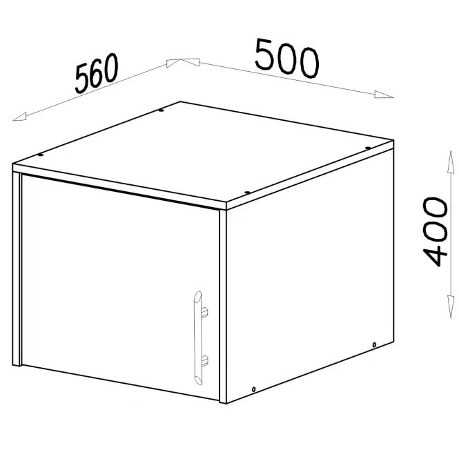 Kiegészítő elem Smart szekrényhez SRN5 50 cm tölgy sonoma/ fehér,4