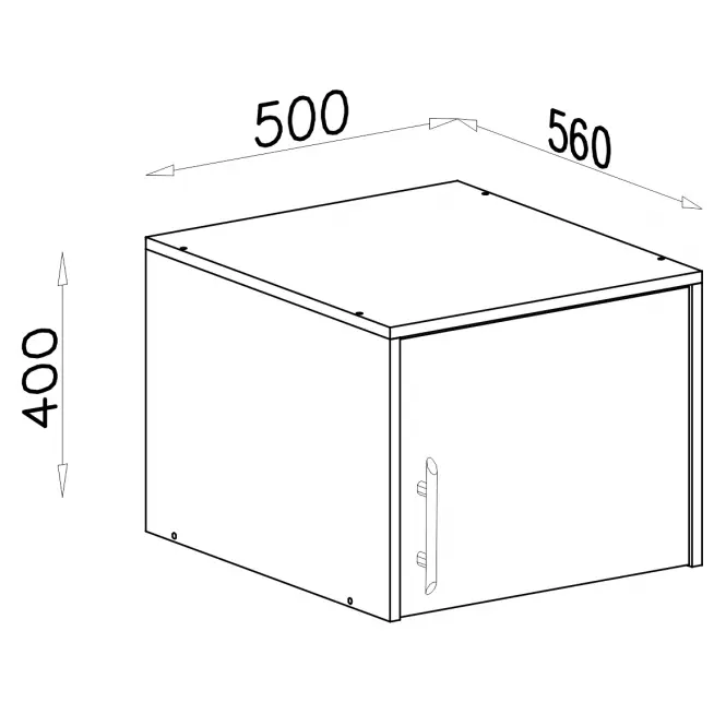 Kiegészítő elem Smart szekrényhez SRN5 50 cm tölgy sonoma/ fehér