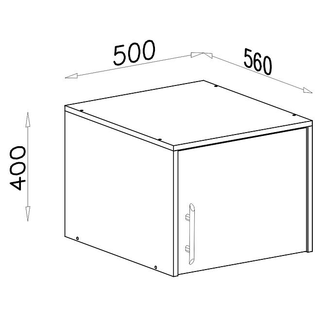 Kiegészítő elem Smart szekrényhez SRN5 50 cm tölgy sonoma/ fehér