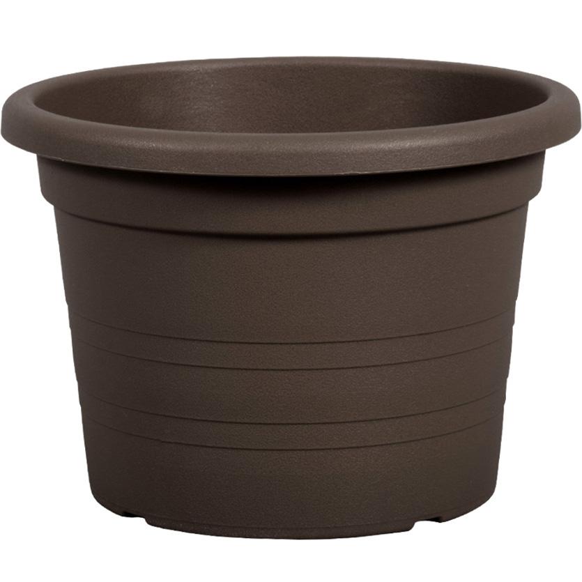 Virágcserép CILINDRO műanyag barna d50x35cm