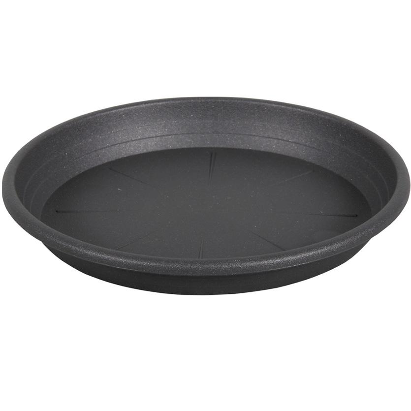 Virágcserép tál CILINDRO műanyag antracit d37cm