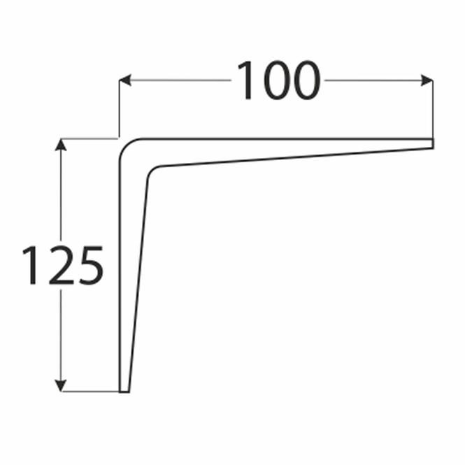 Konzol polc alá WS 125 BR125X100