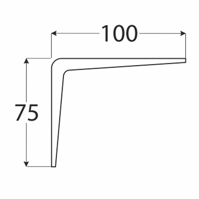 Konzol polc alá  WS 100 SZ100X75