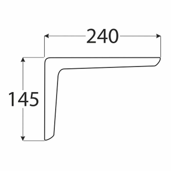 Konzol polc alá WSPP 240 BI240X145X35