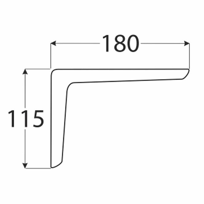 Konzol polc alá WSPP 180 BR180X115X35