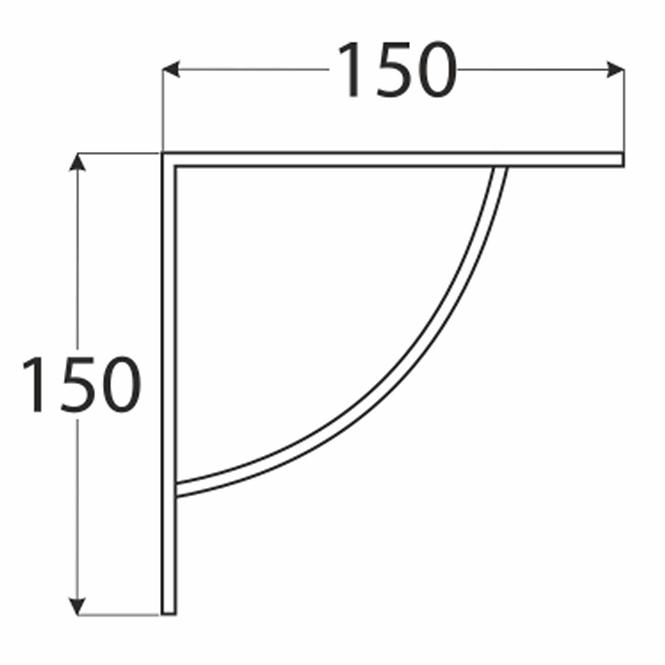 Konzol polc alá WPR 150 CH150X150