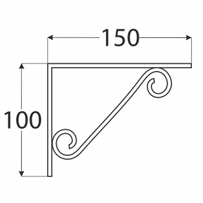 Konzol polc alá WOP 150 C150X100