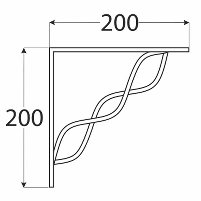 Konzol polc alá WPRP 200 BI200X200