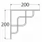 Konzol polc alá SQUARE 200 SRMT200X200,2