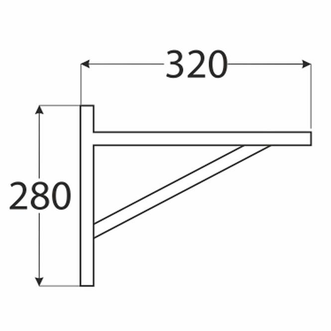 Konzol polc alá WDW 320 SO320X280,2