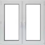 Ablak kétszárnyú szimmetrikus 116,5x113,5cm fehér/arany tölgy