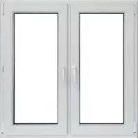 Ablak kétszárnyú szimmetrikus 116,5x113,5cm fehér/arany tölgy