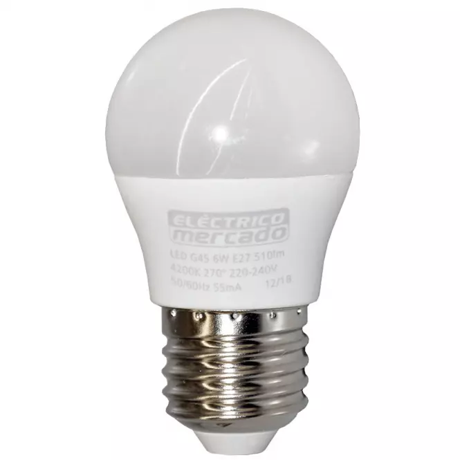 Izzó LED EM 6W G45 E27 4200K
