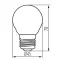 Izzó LED EM 6W G45 E27 4200K,3