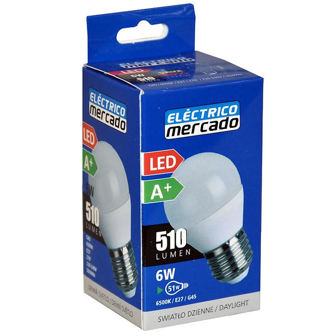 Izzó LED EM 6W G45 E27 6500K