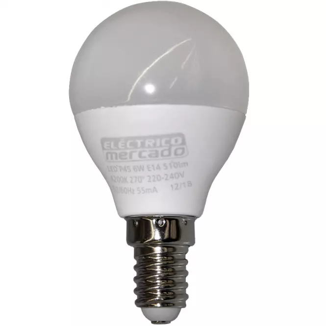 Izzó LED EM 6W P45 E14 4200K